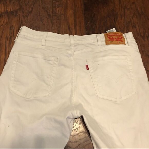 LEVI’S STRAUSS & Co white denim jeans womens w38 L30 511 style - Picture 5 of 10